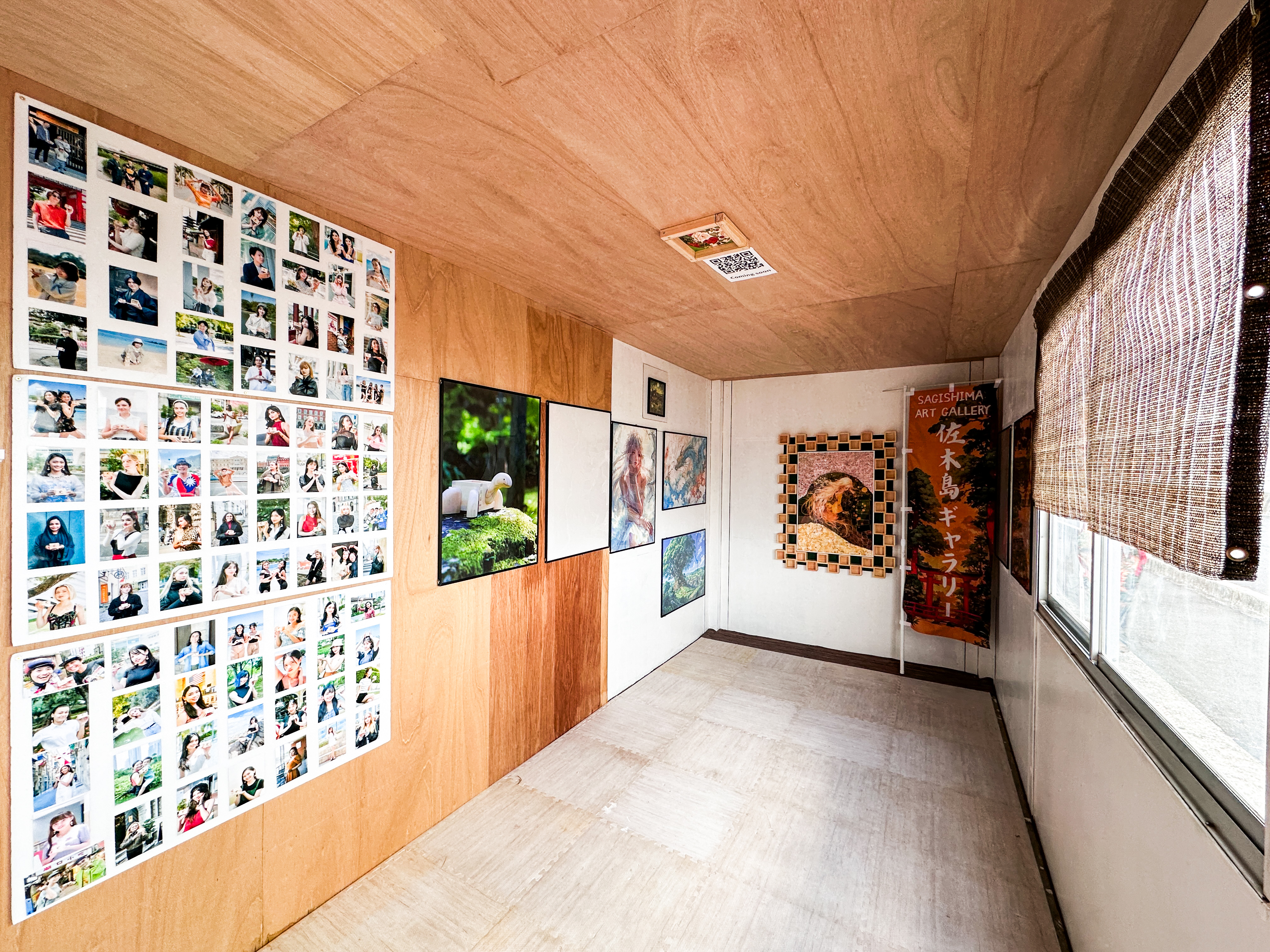 佐木島アートギャラリー室内の展示風景